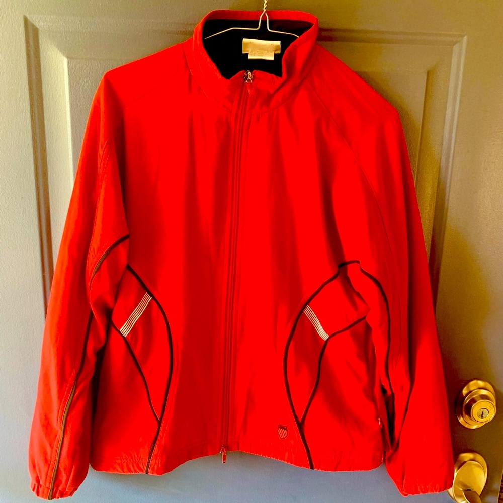 K-Swiss Y2K retro red black track style jacket lightweight coat